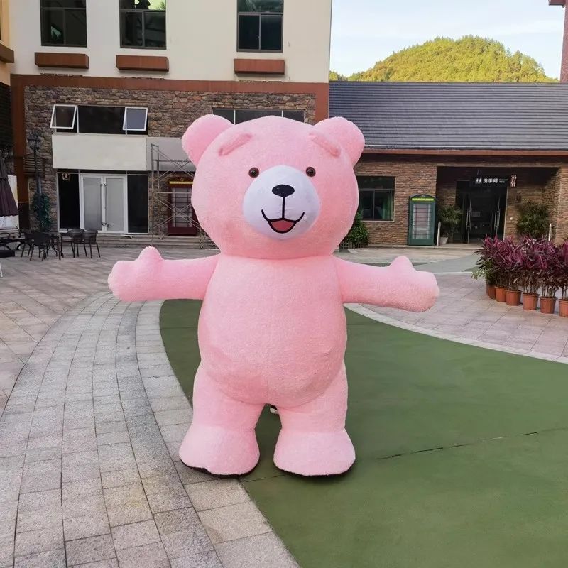 High-Quality Oxford cloth/pvc tarpaulin Cute pink bunny inflatable rabbit with blower inflatable rabbit plush toy for decoration