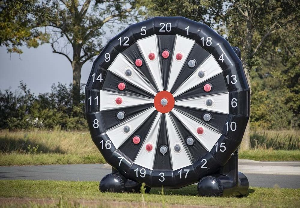 Large Giant Interactive IPS Inflatable Human Sports Football Dartboard Soccer Darts Board Games For Sale