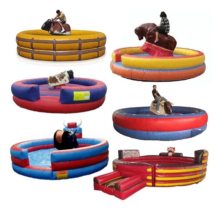 Wholesale factory price rodeo ride inflatable games mechanical bull for sale Red eyed Bull/sheep/camel rodeo game