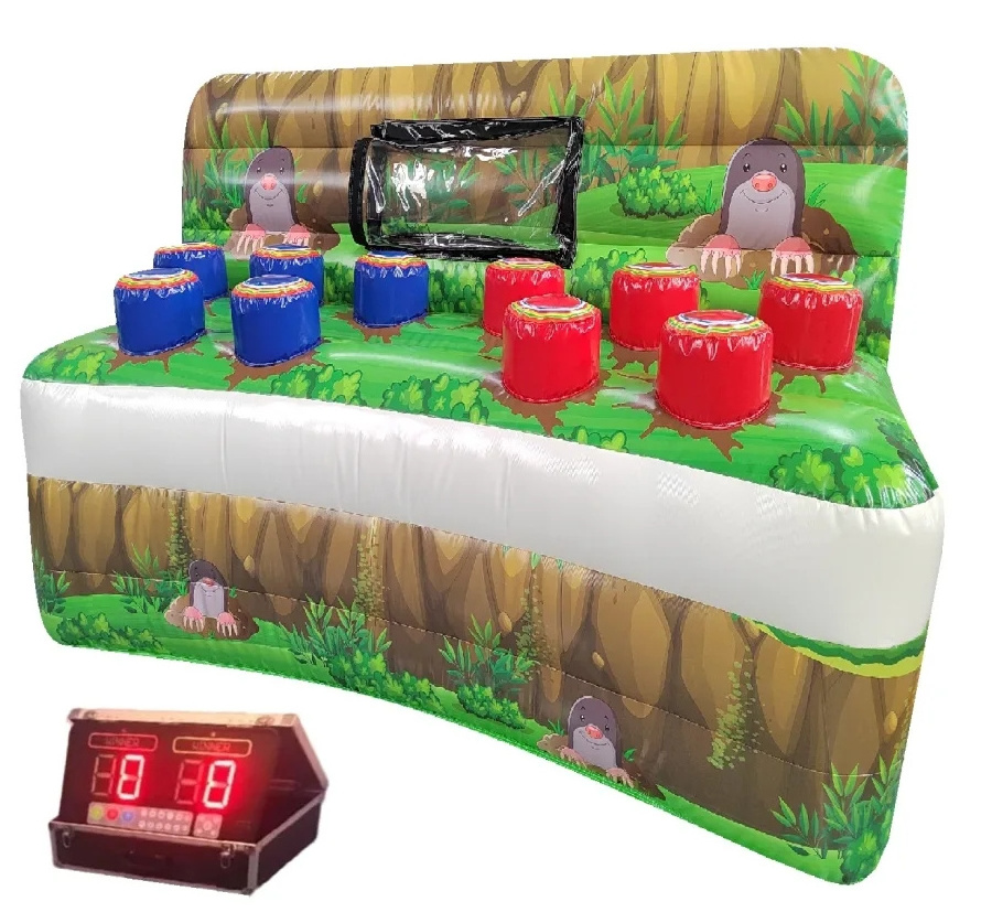 Carnival Classic Interactive Playing Sports Games Inflatable Human Whack A Mole Zip A Mole