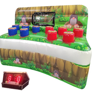 Carnival Classic Interactive Playing Sports Games Inflatable Human Whack A Mole Zip A Mole