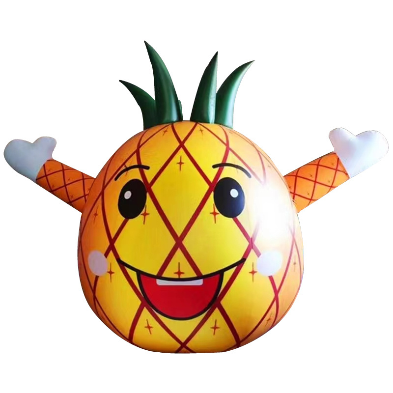 Customized large PVC inflatable fruit pear watermelon peach mango pineapple strawberry flying helium balloon