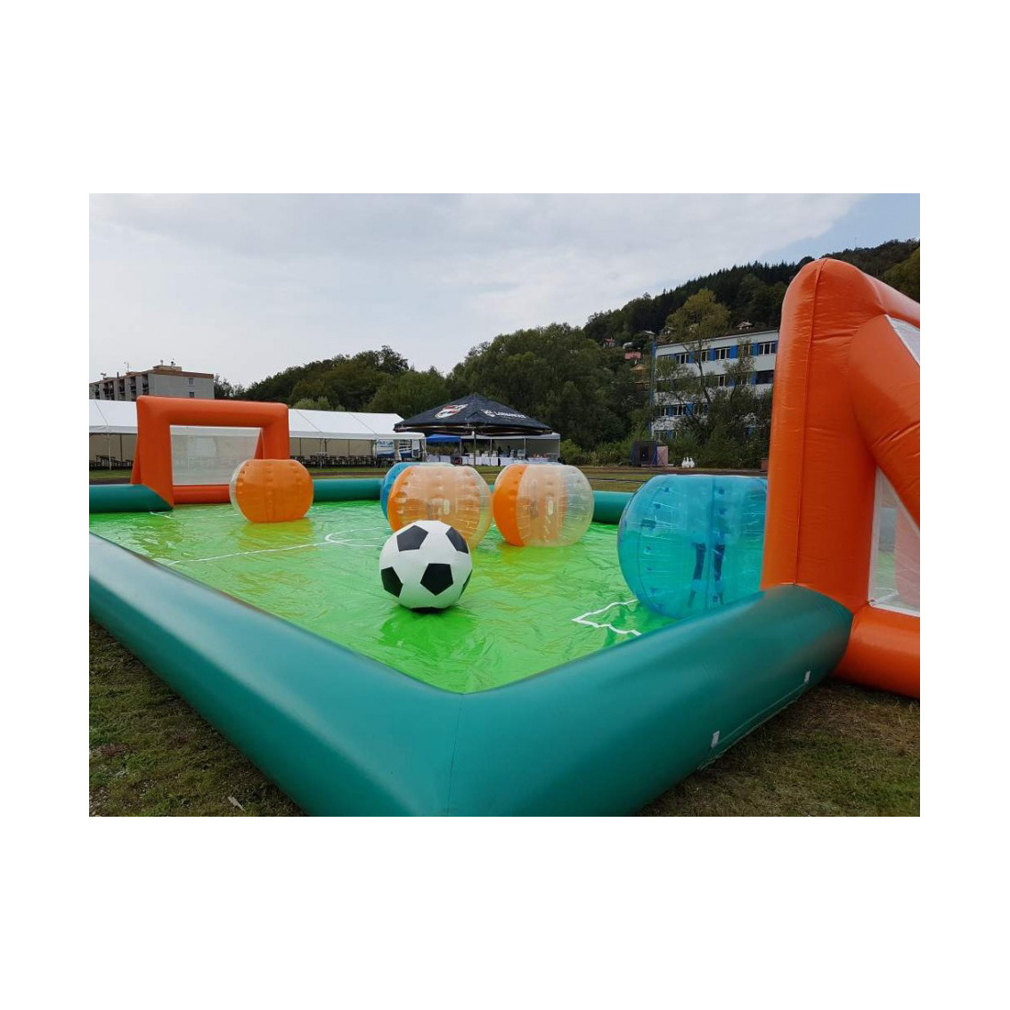 bubble soccer field sports inflatable water soap soccer filed bubble football court