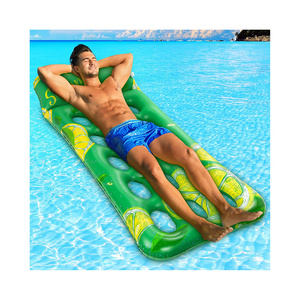 Lemon Floating Pool Lounger, Inflatable Water Contour Lounge Portable Tanning Pool Float Swimming Pool Mattress for Adults