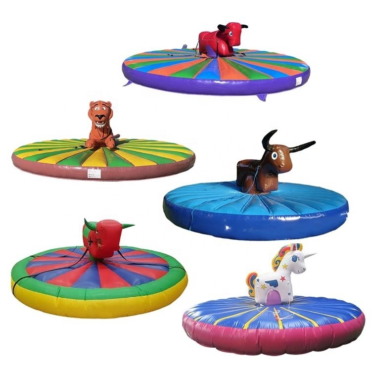 Wholesale factory price rodeo ride inflatable games mechanical bull for sale Red eyed Bull/sheep/camel rodeo game