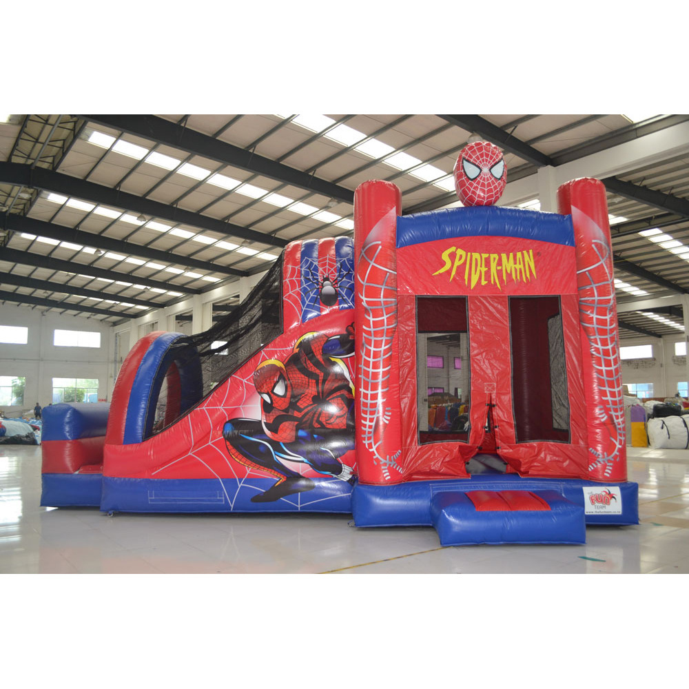 spiderman inflatable combo commercial inflatable bouncer with slide