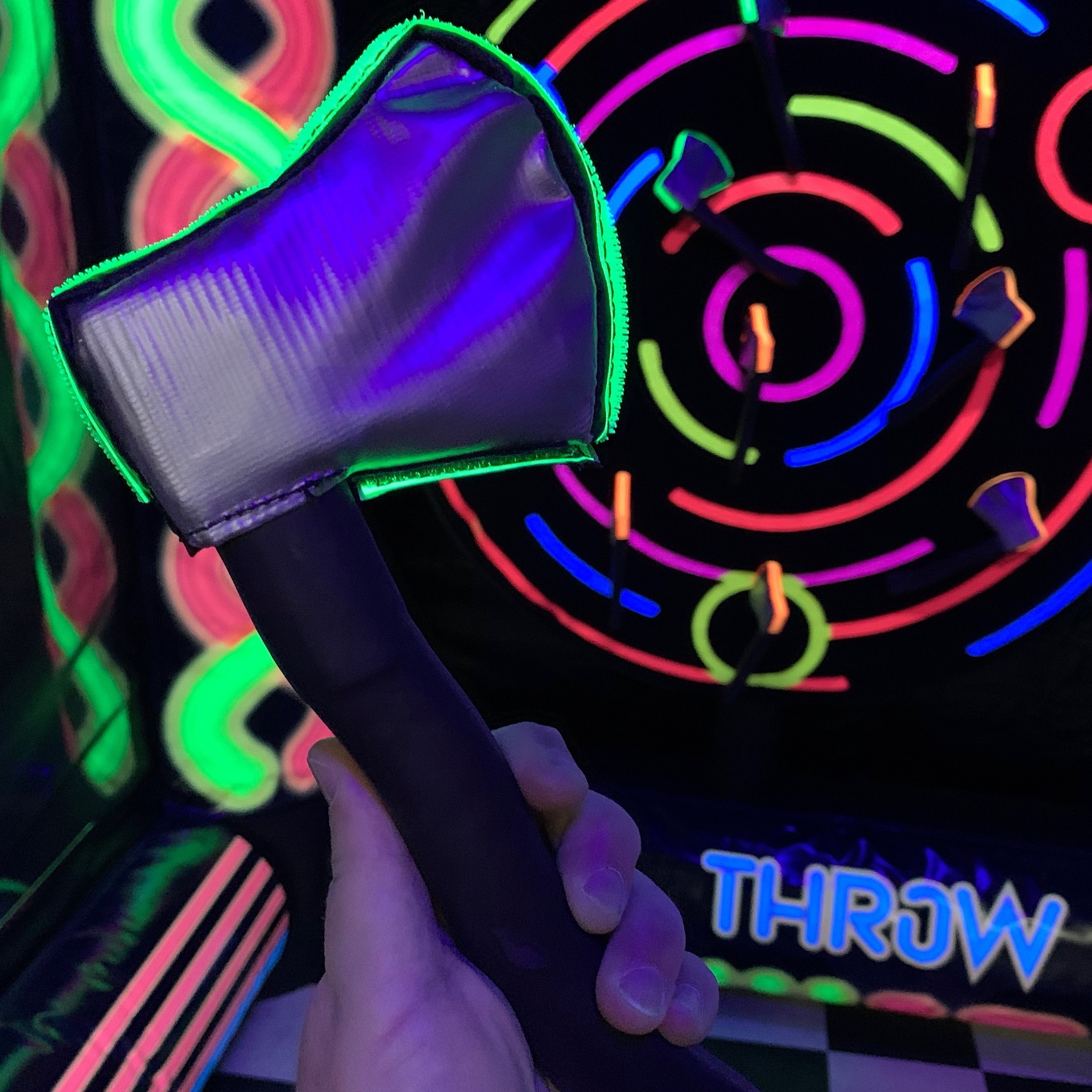 LED inflatable battle axe glow inflatable axe throwing game is fun for all ages