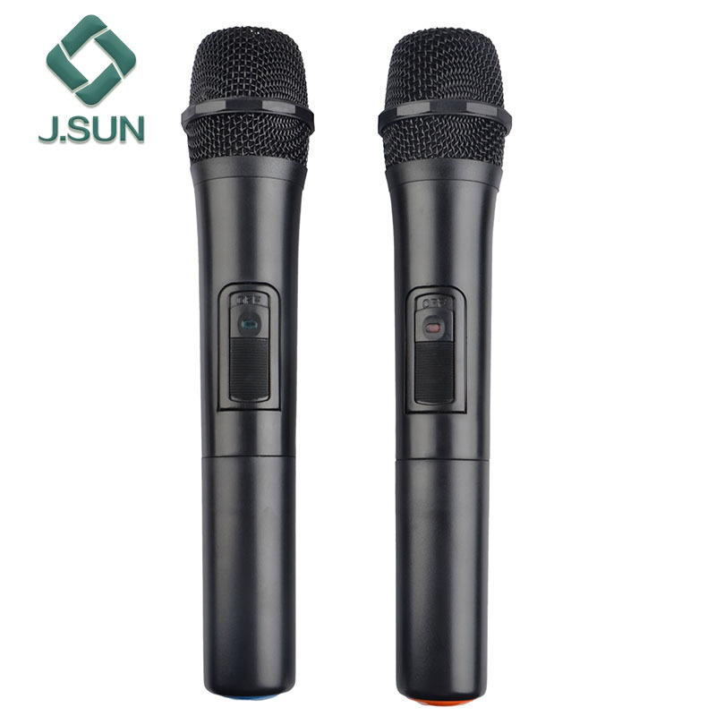 2018 New product dual 15 inch portable Trolley Speaker with two wireless MIC