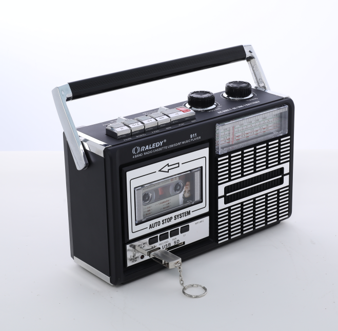 Vofull Portable Retro Home Audio Stereo AM/FM Radio Cassette Player And Recorder with Aux Input Jack And Built in Speakers