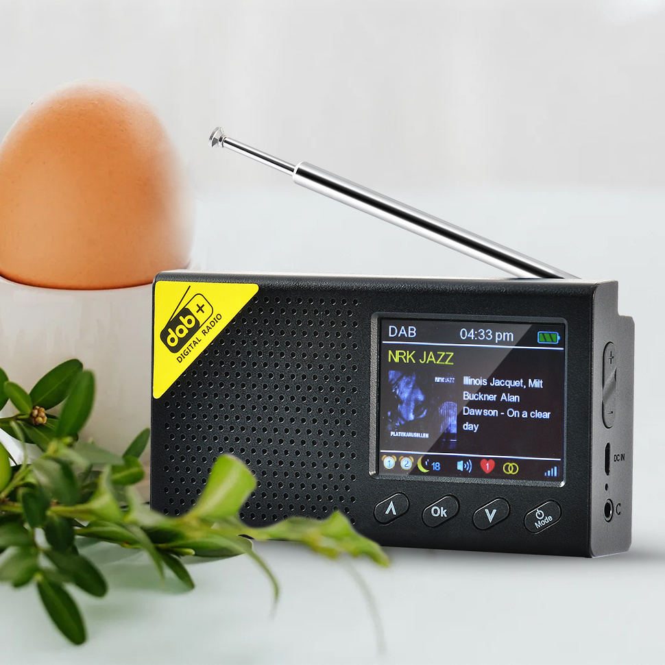 Vofull DAB AM/FM Shortwave Digital Radio Weather Portable Travel DAB Auto Radio with Clock and Alarm