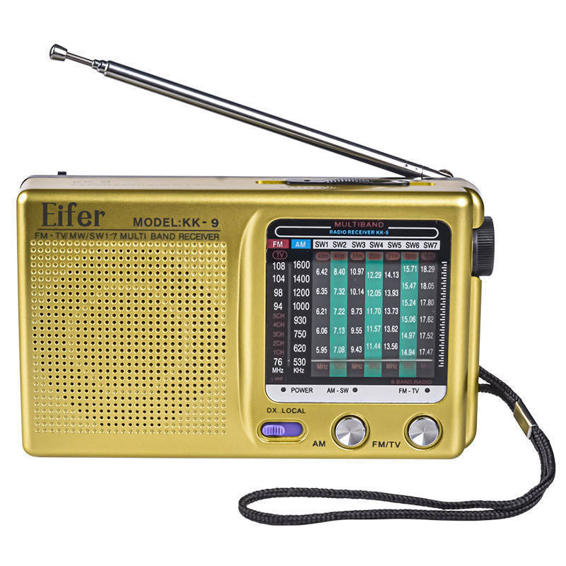 Vofull Old-fashioned Long Range Radio Wireless Stereo Speakers Radio Two Band Portable Radio