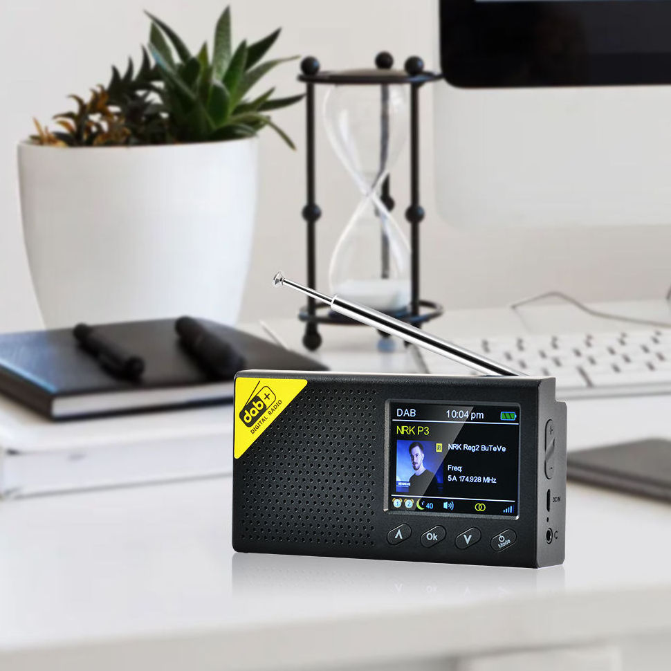 Vofull DAB AM/FM Shortwave Digital Radio Weather Portable Travel DAB Auto Radio with Clock and Alarm