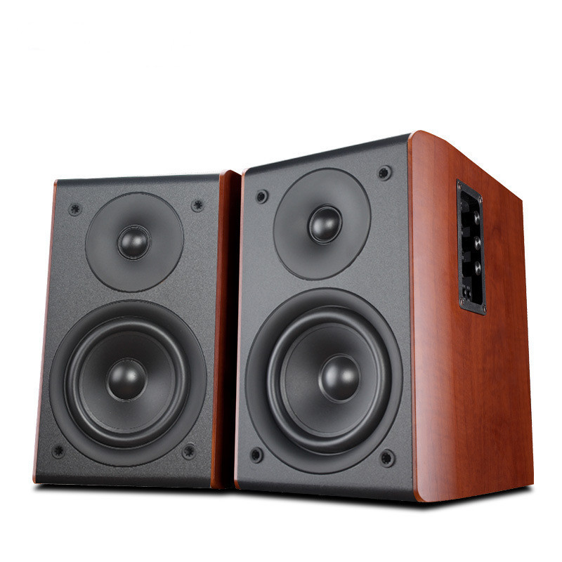 Vofull 2.0 Home Theatre System Sound Quality Amplifier Loud Wooden HI FI Active Listening bookshelf Speaker with usb/sd/fm