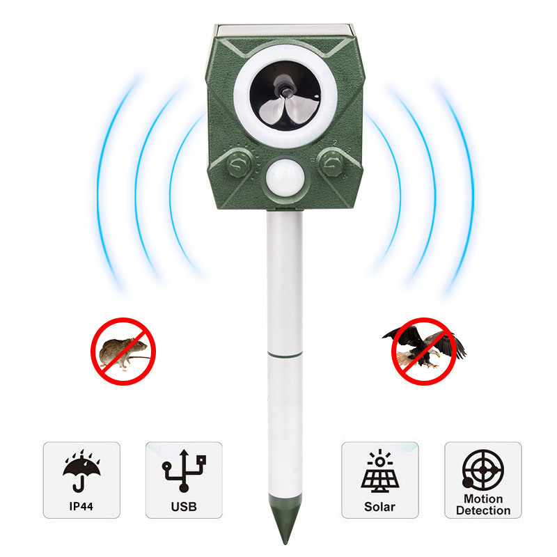 Outdoor Infra-sound Rechargeable Animal Smart Sensor Ultrasonic Mosquito Shining Eye Animal Repeller