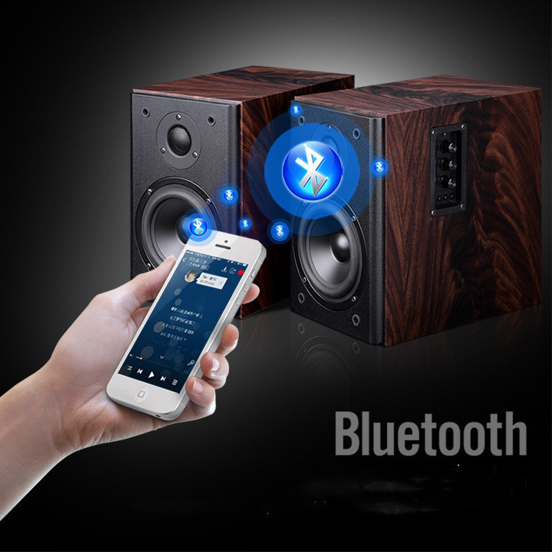 Vofull 2.0 inch Active Hifi Home Office Audio High End USB Wooden Bookshelf Speakers