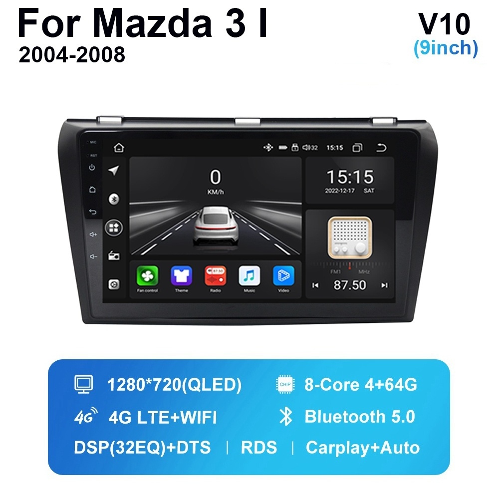 Android 10 Car multimedia gps is available for Android 10 Mazda IBK 2004-2008 Multimedia Radio