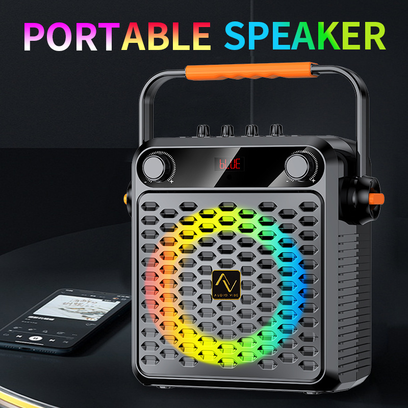 Portable Bluetooth Karaoke Party Speakers with Wireless Microphones USB AUX TF Home Theatre Stereo Sound Quality Assured Nice