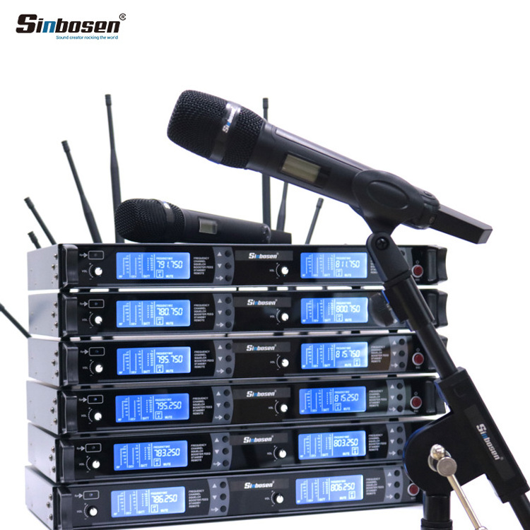 Sinbosen 150 x 2 Channel wireless mini tie clip on microphone wireless lavalier microphone with beltpack transmitter