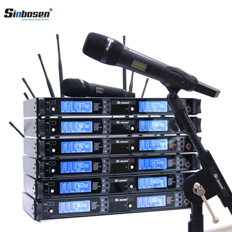 Professional wireless vocal microphone system Karaoke sm9000 with 2 pcs UHF microphone