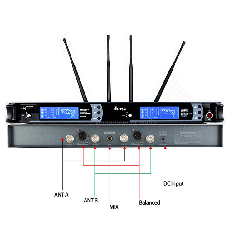 Sinbosen 150 x 2 Channel wireless mini tie clip on microphone wireless lavalier microphone with beltpack transmitter