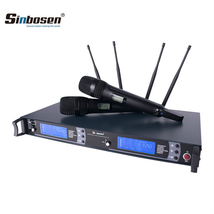 Professional wireless vocal microphone system Karaoke sm9000 with 2 pcs UHF microphone