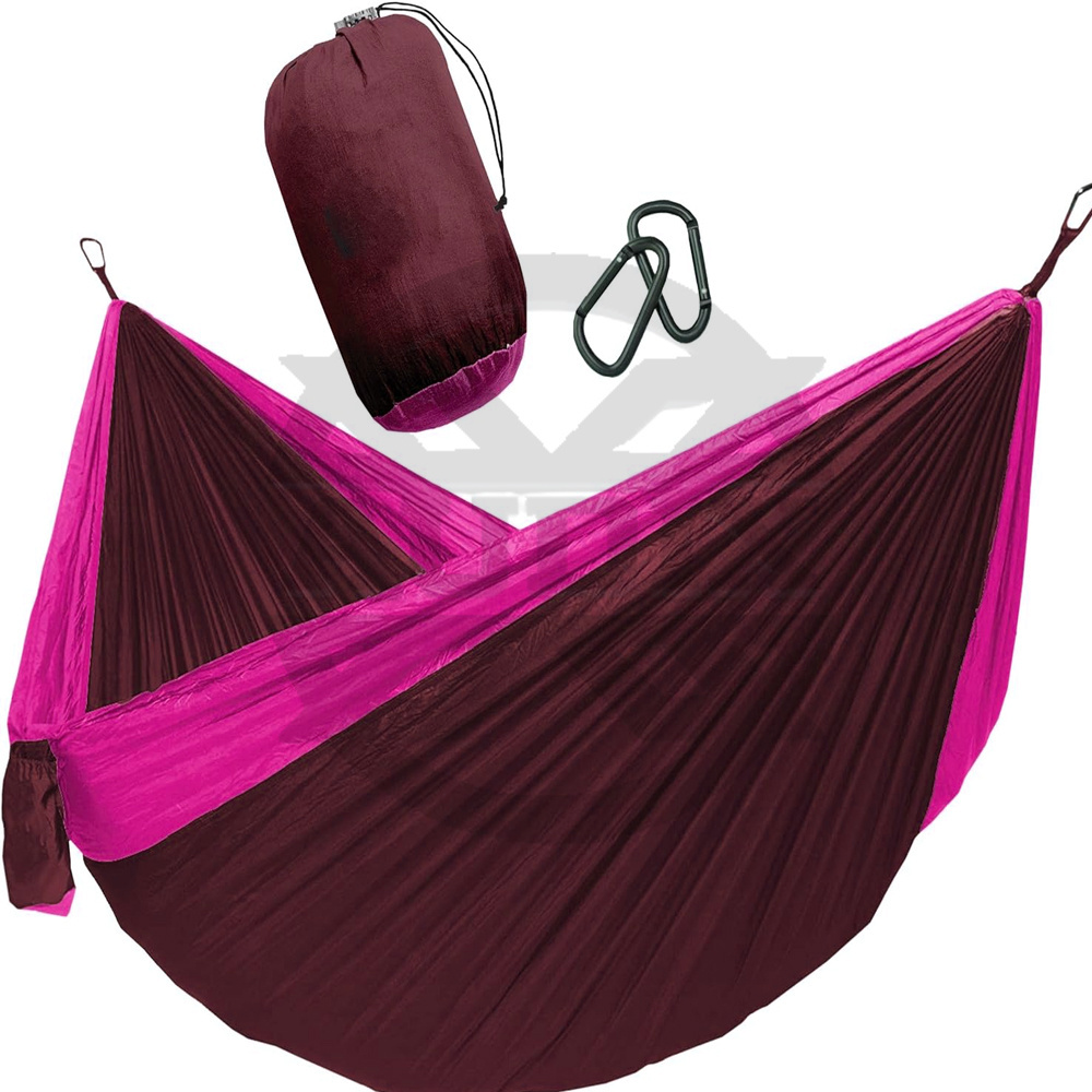 2024 Custom Hiking And Outdoor Beach Usage Home Camping Hammock Double & Single with 2 Tree Hammock Straps