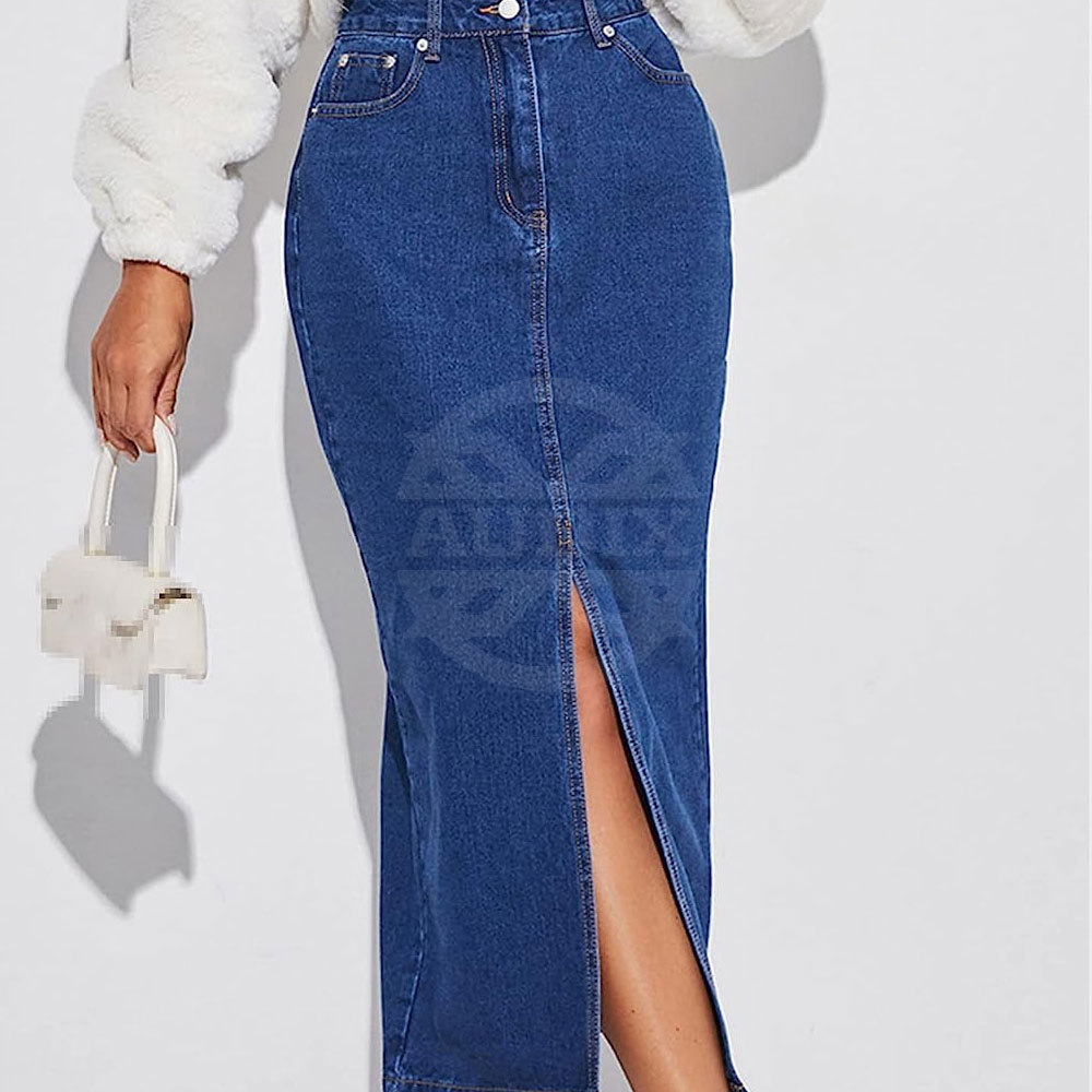 Women Long Casual Denim Skirt Spring A-line Plus Size Long Skirts for Women Jeans Skirts Available in All sizes