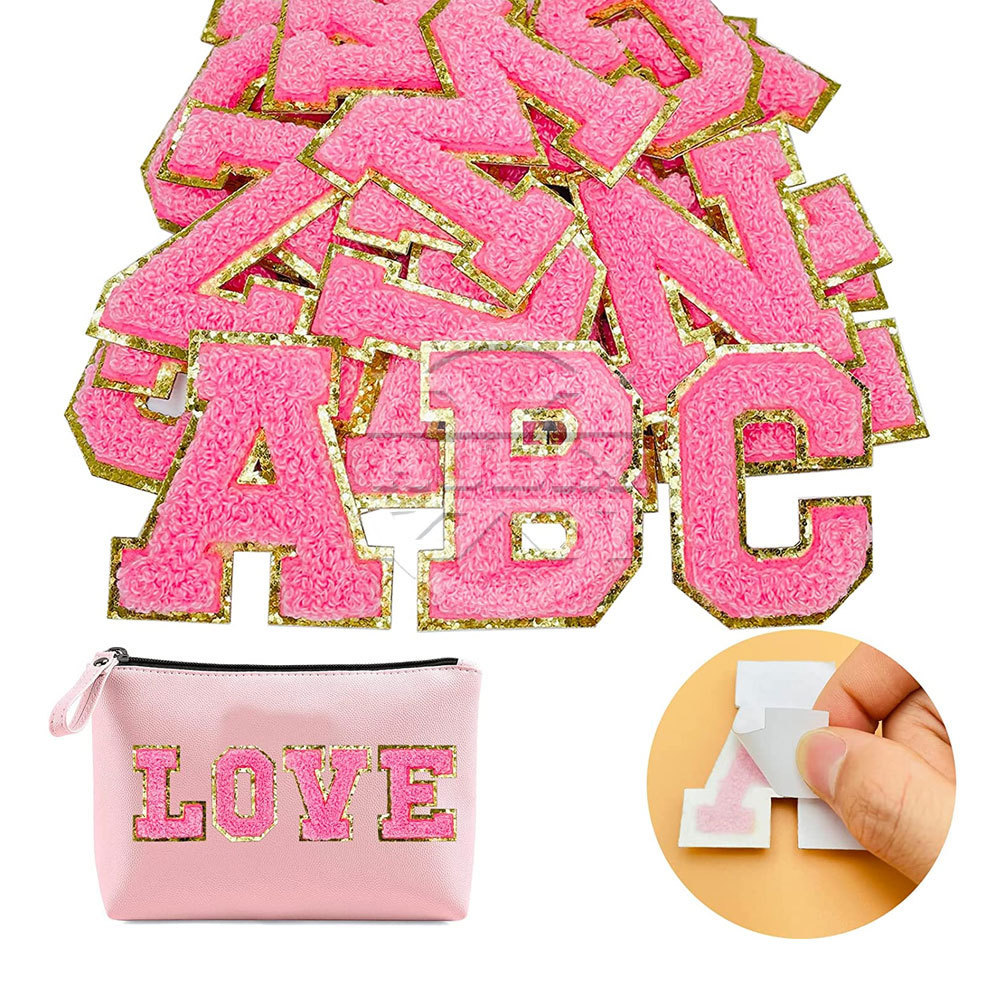 2023 Chenille Letter Patches Self Adhesive Letters Iron on Letters for Clothing in new style and quality