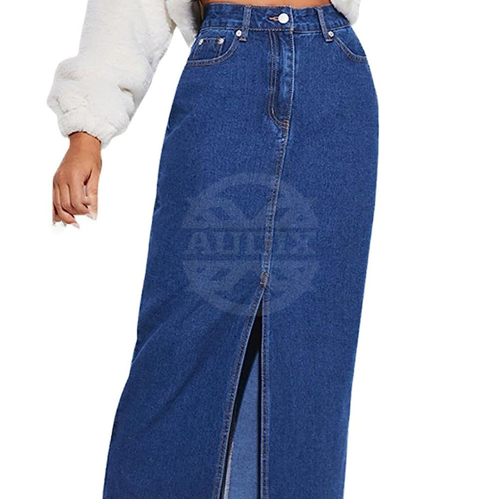 Women Long Casual Denim Skirt Spring A-line Plus Size Long Skirts for Women Jeans Skirts Available in All sizes