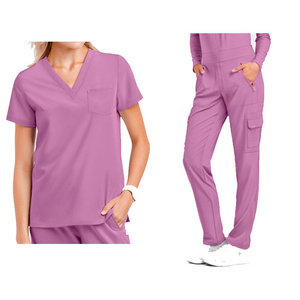 Custom wholesale medical nursing scrubs for nurse hospital uniform scrub sets