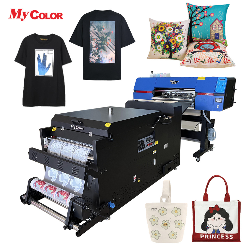 White Ink Direct To Film Printer Plastisol offset heat transfer inkjet Printing Machine XP600 DTF Printer With Shaker and Dryer