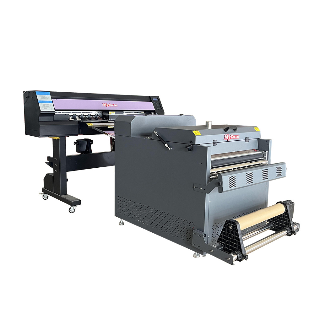 24inch 60cm dtf printer heat press 2 heads 4720/i3200 dtf printer pet film DTF printer t shirt printing machine