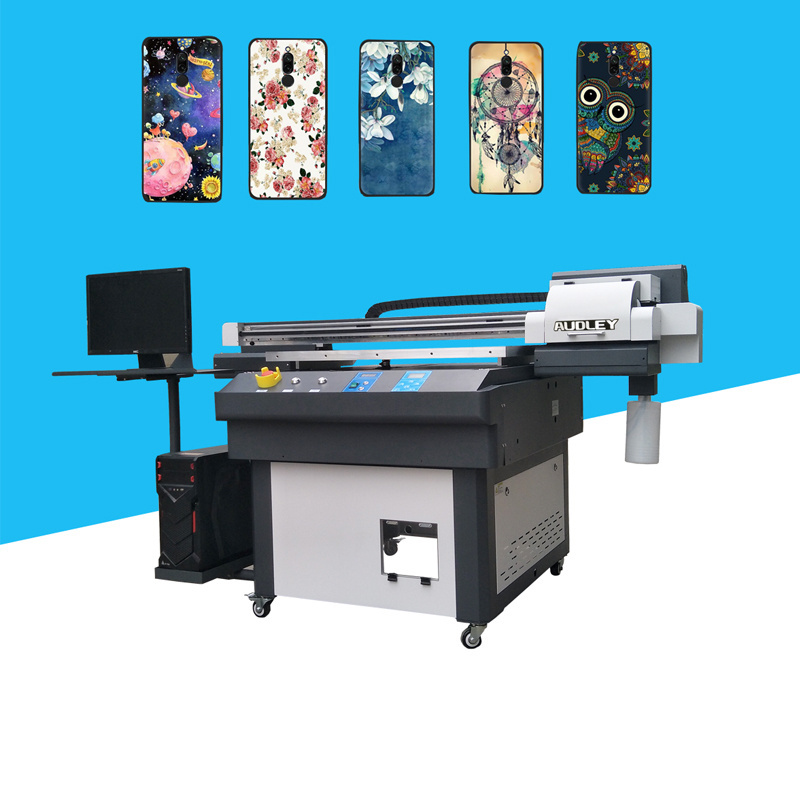 Audley good price mini 6090 9060 A0 size UV DTF printer LED flatbed UV printer for gift box glass oval box