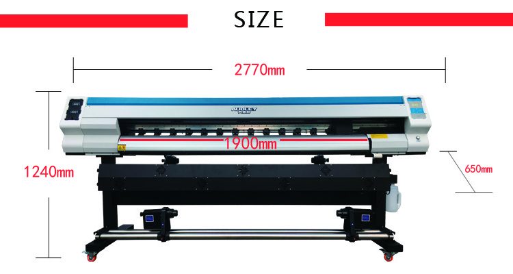 70cm/1.3m/1.8m/2.5m/3.2m Digital Inkjet Printer Eco-Solvent Printer for Banner Vinyl Sticker Wallpaper Printing machine