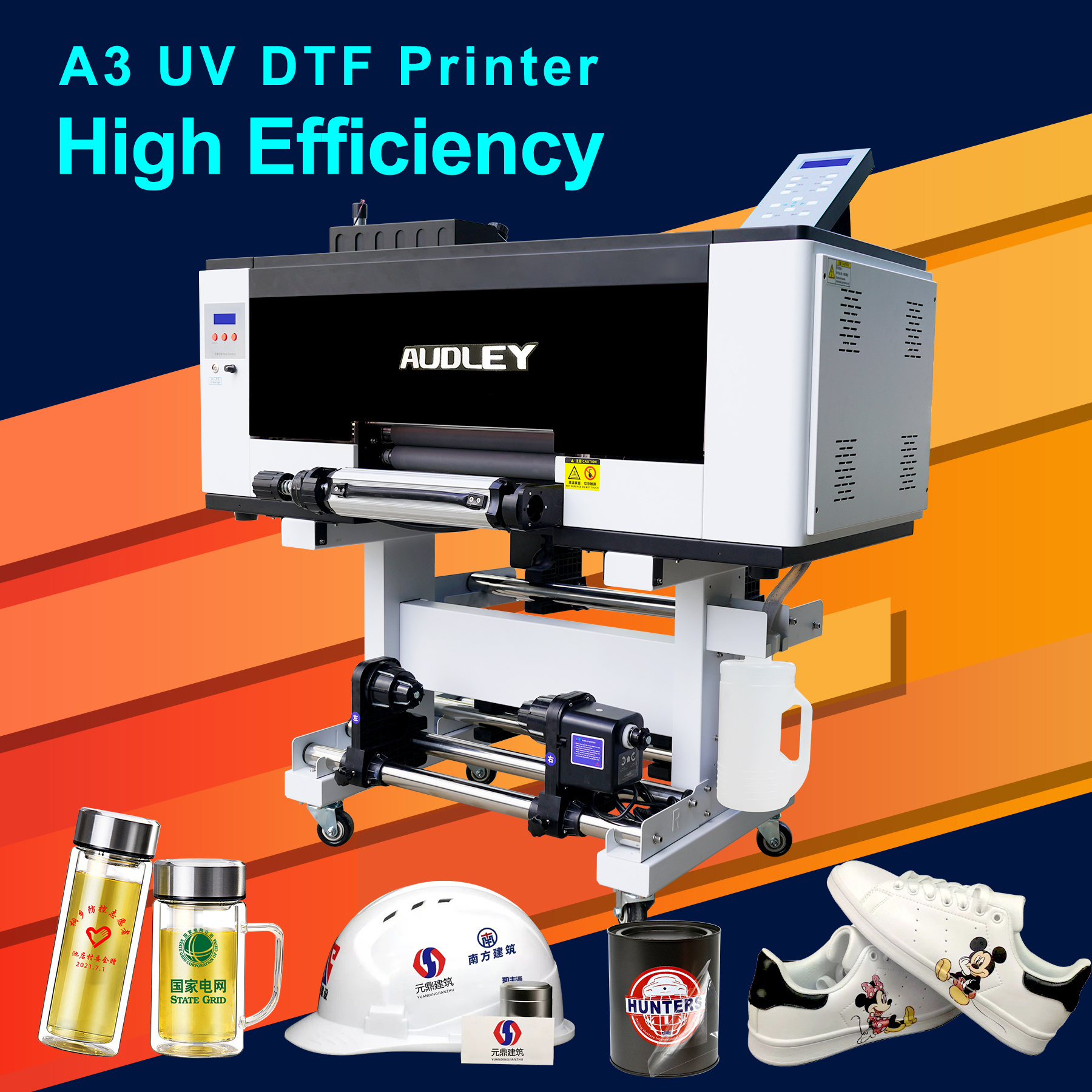 L1300 audley A3 sticker printer 30cm uv dtf printer