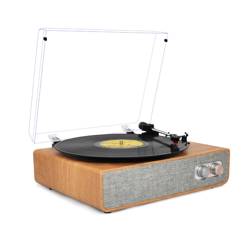 TE-2018 New Design High Quality Table Top Built-in Speakers Moving Magnet Cartridge Vintage LP Vinyl Records Bluetooth Turntable