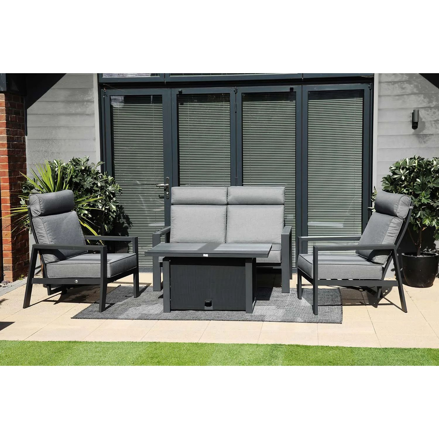 AUDU luxury aluminum garden set Aluminum outdoor sofa