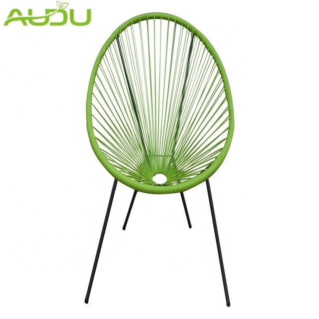 AUDU GARDEN Wicker Colorful Rattan Chairs Outdoor Balcony Sun Bistro Acapulco Chair