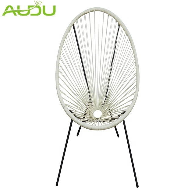 AUDU GARDEN Wicker Colorful Rattan Chairs Outdoor Balcony Sun Bistro Acapulco Chair