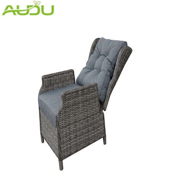 Audu popular garden outdoor patio rattan recliner chair for europe market