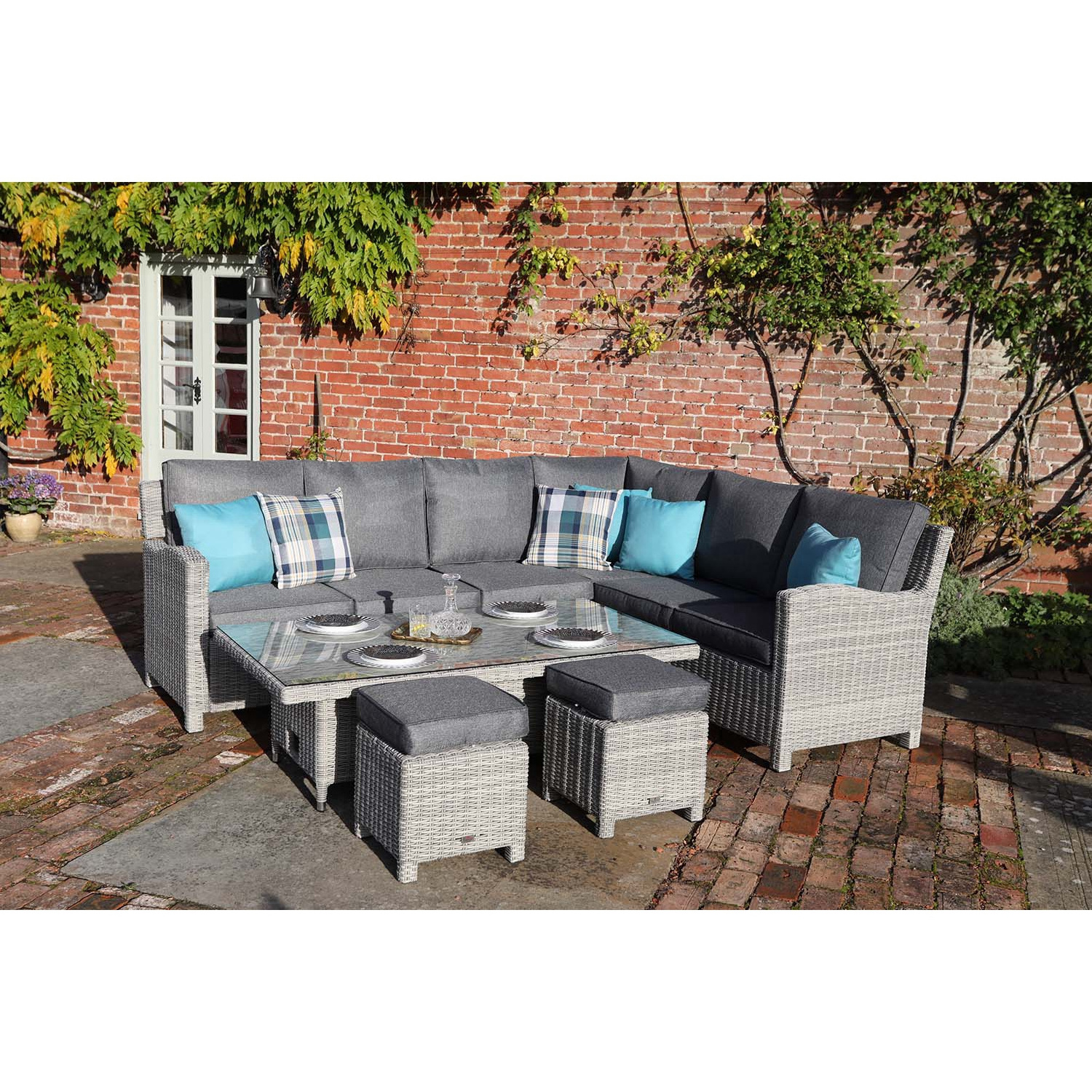 Cheap Factory Outdoor Furniture Direct Sell Corner Patio Rattan Set Modern Outdoor Furniture Set Rope Sofa Lounge Chair Set