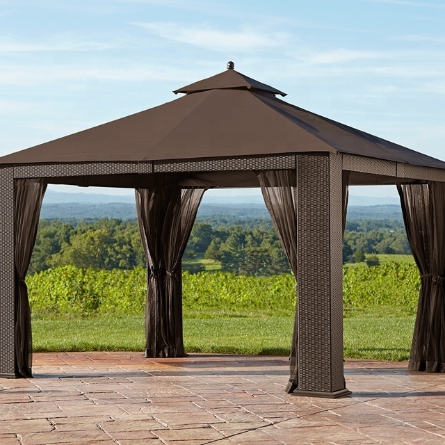 Rattan Garden Gazebo,Gazebo Tent,Wrought Iron Outdoor Gazebos For Sale