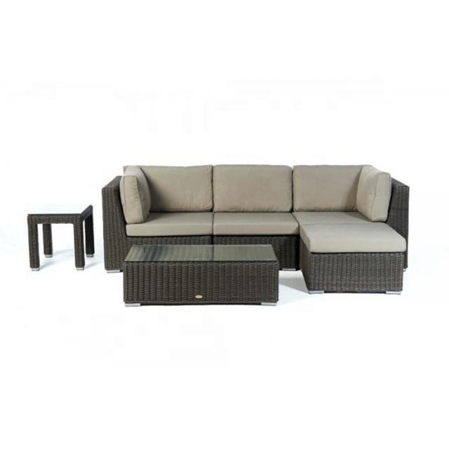 Audu Garden Sectional Couch/Outdoor Sectional Sofa Set/Rattan Corner Sectional Sofa