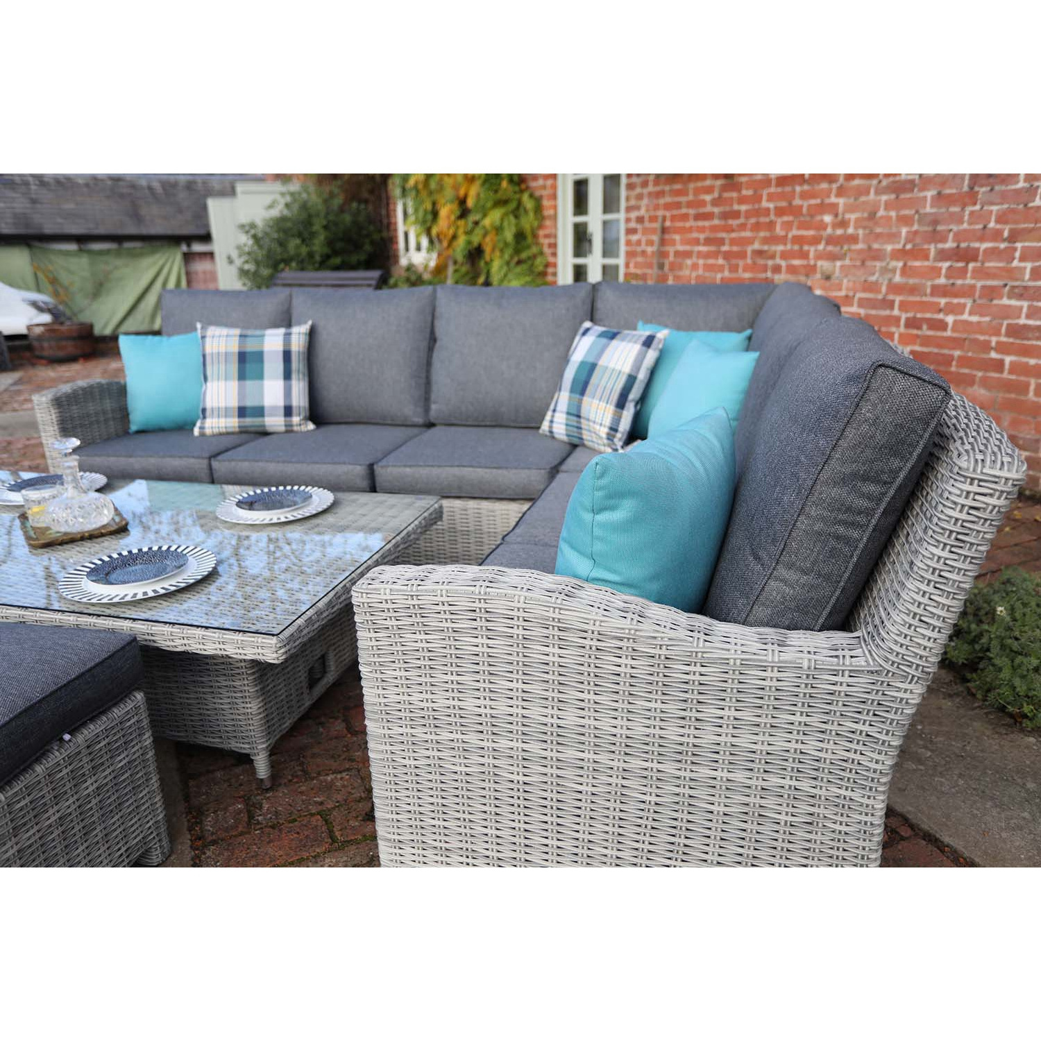 Cheap Factory Outdoor Furniture Direct Sell Corner Patio Rattan Set Modern Outdoor Furniture Set Rope Sofa Lounge Chair Set