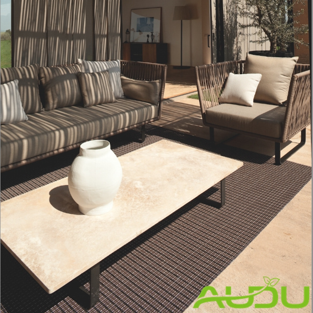 Audu New Design Aluminium Base Single Sofa woven rope outdoor furniture