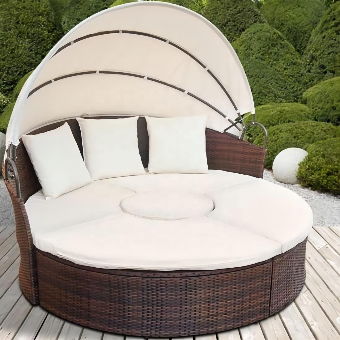 Audu Outdoor Furniture Sets Aluminum Frame Rattan Swimming Pool Sofa With Loveseat And Glass