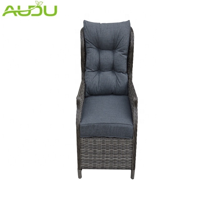 Audu popular garden outdoor patio rattan recliner chair for europe market