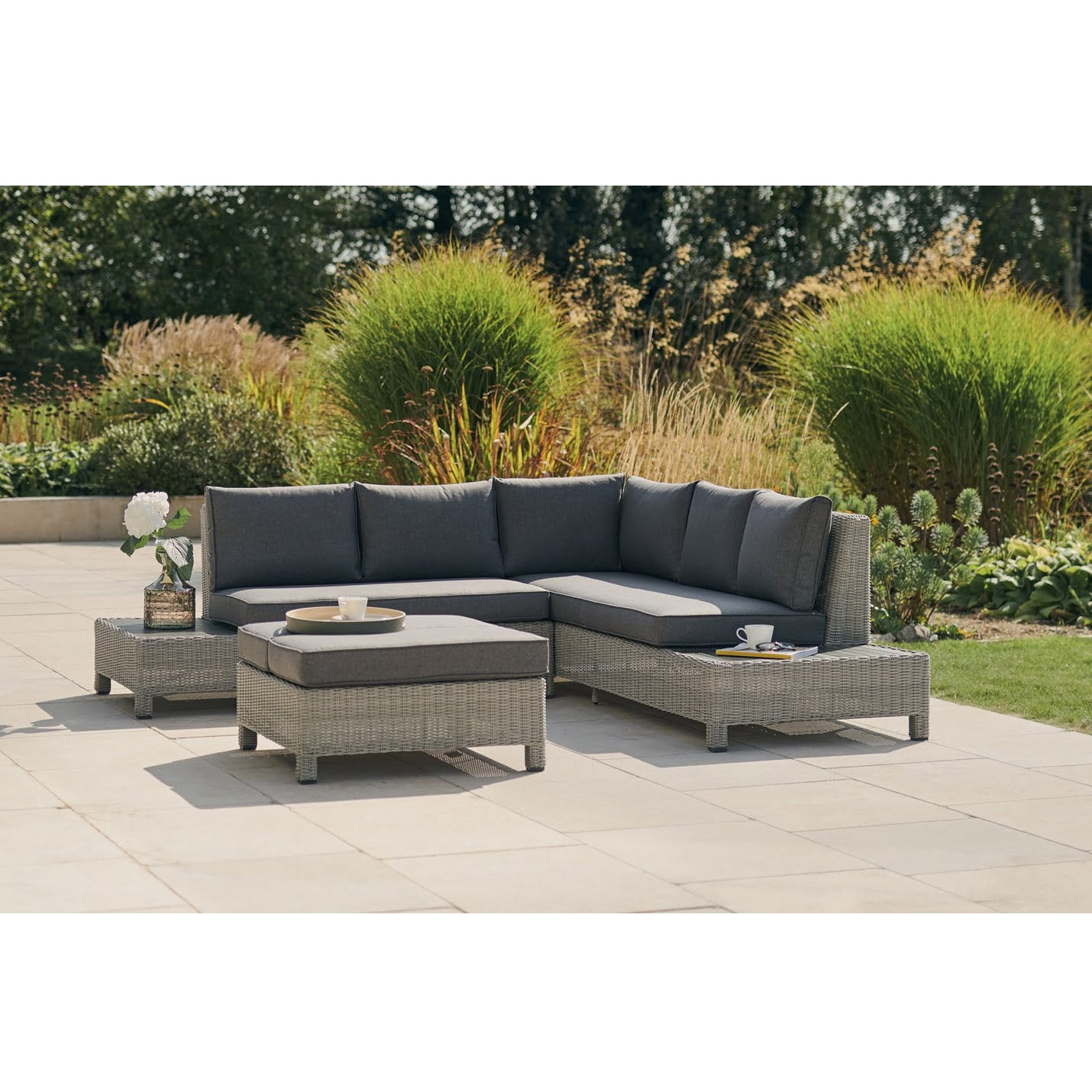 Waterproof 3 Piece All Weather Garden Lounge sofa Aluminium Rattan Outdoor Furniture