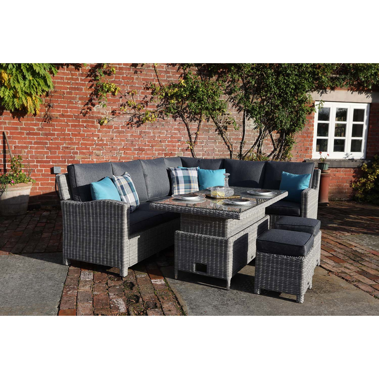 Cheap Factory Outdoor Furniture Direct Sell Corner Patio Rattan Set Modern Outdoor Furniture Set Rope Sofa Lounge Chair Set