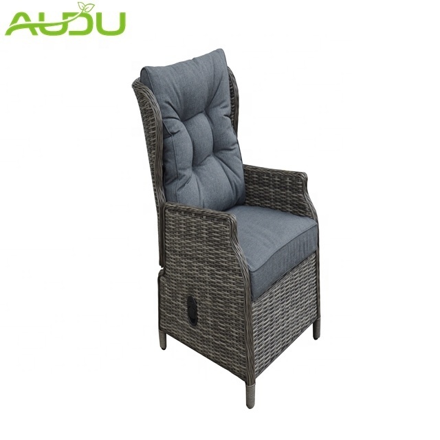 Audu popular garden outdoor patio rattan recliner chair for europe market